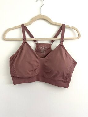 Kindred Bravely Dusty Mauve Rosewood Seamless Nursing Bra Size Large